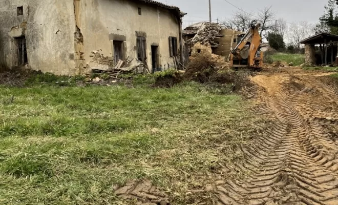 Rénovation d'une grange écroulée à Fay-le-Clos, Romans-sur-Isère, Chabert Rénov