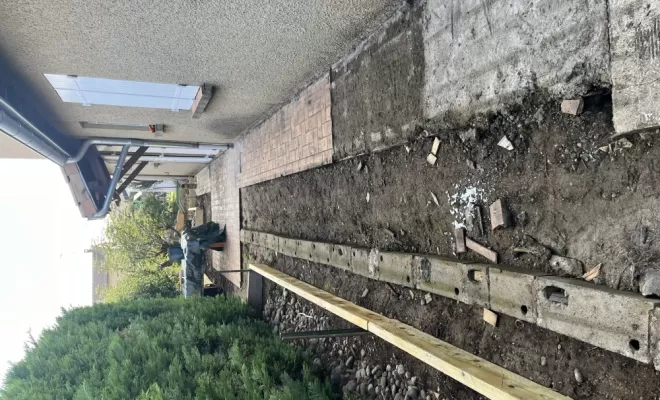 Réalisation de trottoir béton , Romans-sur-Isère, Chabert Rénov