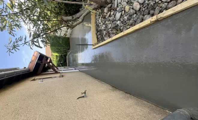 Réalisation de trottoir béton , Romans-sur-Isère, Chabert Rénov